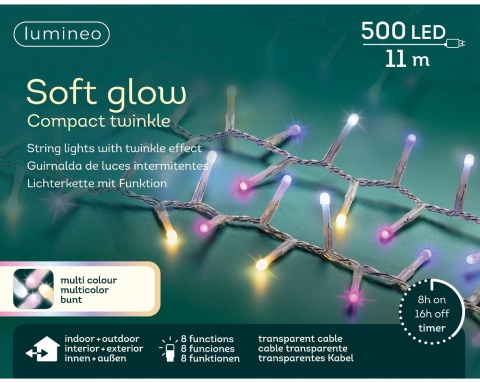 500 LED Soft Glow pastel lamps 11m (495670)