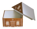 Ceramic container house 20.5 cm white roof, opening (8284)