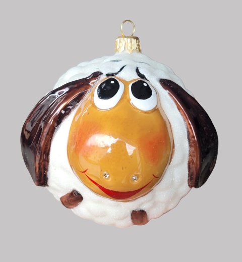 Bauble form: White sheep with brown ears (265) A