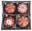 Bombki 120 dekorowane ornament op.4szt.: KOLEKCJA PIERNIKOWA-20%