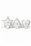 Set of 3 metal napkin rings 19*4*7cm (33150)