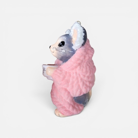 Bauble form: Mouse in a blanket pink (87) A