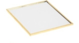 Podstawka lusterkowa kwadratowa 10cm złoty brzeg (513198)-20%