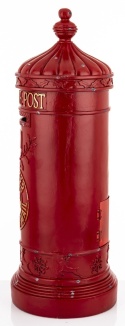 "Hydrant" mailbox, red, aged polyresin (165345)