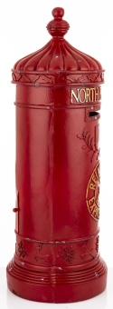 "Hydrant" mailbox, red, aged polyresin (165345)
