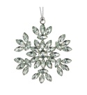 Metal snowflake pendant with stones, diameter 10cm (513203)