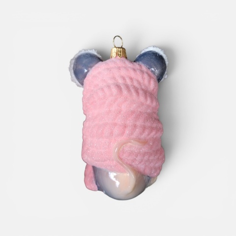 Bauble form: Mouse in a blanket pink (87) A