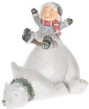 Dziecko ceram. na niedźwiedziu 2wz. (019830) h: 13cm-20%