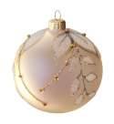 Baubles 100 decorated with ornament, pack of 4: TOUCH OF LUXURY