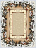 Chenille tapestry tablecloth 140x220cm FOREST HOUSE (TX0010-740B)