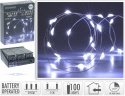 Lamps on wire 100LED cold 495cm battery timer (AX9730540)