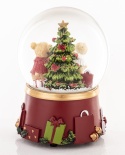 Water globe with teddy bears, Christmas tree and music box(124948)