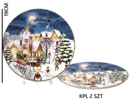 Kpl. 2-ch talerzy ceramicznych 