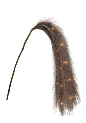 Trawa 105cm zgaszony fiolet 18 LED bat.3*AA timer zwisająca (485935) b.ciepła -50%