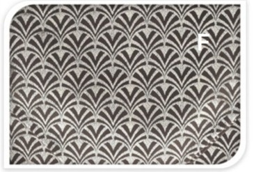 Bieżnik welurowy brązowo-złoty 32*150cm 6wzorów. (008835)