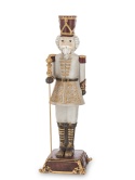 Dziadek do orzechów 42cm szary na podstawie poliresing (156496)