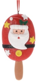 Zawieszka "cukierkowa" lody na patyku z Mikołajem (090649)-20%