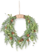 Wreath 40cm nature with string fruit + pine cones (CV37291)