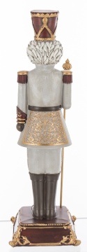 Dziadek do orzechów 42cm szary na podstawie poliresing (156496)