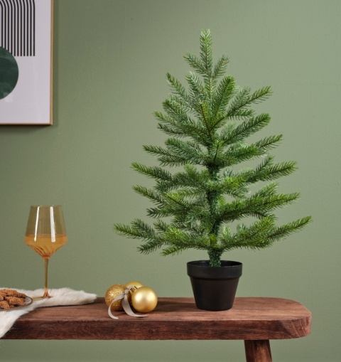 Choinka Grandis 90cm zielona w doniczce PU+PVC (680404)