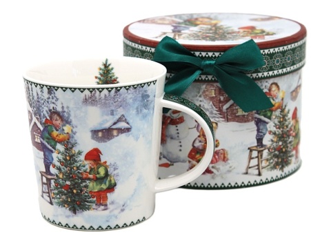 Kubek ceramiczny"świąteczny czas" (PG-19352) w ozdobnym pudełku