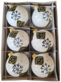 80mm Decorated Ornaments (Pack of 6): Winter Charm