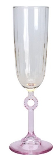 Kieliszek do szampana 270ml kolorowe szkło żółto różowe (046000570)