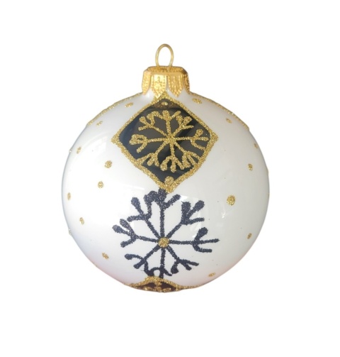 80mm Decorated Ornaments (Pack of 6): Winter Charm