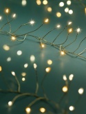 960-LED garland, gold wire, warm white/amber, 8 functions, 12m, timer (496709), indoor/outdoor