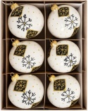 80mm Decorated Ornaments (Pack of 6): Winter Charm