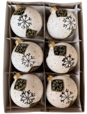 80mm Decorated Ornaments (Pack of 6): Winter Charm