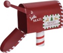 Metalowa skrzynka czerwona 36cm na listy na nodze (052128)-20%