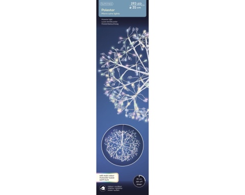 "Dmuchawiec" wiszący fi 35cm 192LED pastelowy timer (490038)