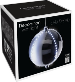 Snowball silver 15cm snow waterfall 19LED (XX8310600)