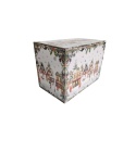 Kubek porcelana 460ml z metalowym zaparzaczem Christmas Village ozdbne pudełko