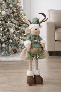 Mrs. Reindeer 55cm in mint outfit standing (TG78079-1)