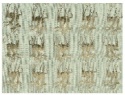 Materiał dekoracyjny len khaki złote renifery (463453) 35x200cm