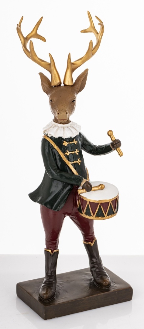 Reniferek 24cm z bębenkiem poliresing (179761)