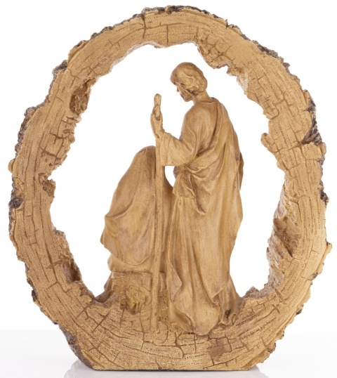 Św. Rodzina w plastrze drzewa poliresing (147016)