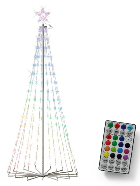 "Tańcząca choinka 3D" 180cm 265 Micro LED (490773)
