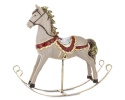 Rocking horse, gray, large, polyresin (171422)
