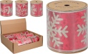 Red velvet ribbon "Christmas" glitter (513163)