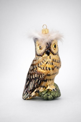 Bauble form: Forest owl with feather (136) D