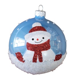 Baubles 120 decorated ornament pack of 4: WINTER FUNNY