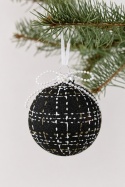 Kpl.3 bombki szklane 8cm czarne "Coco Elegance" (071858)