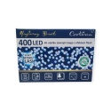 Lampki 400LED+gniazdo, zimne + timer transformator 19,9m (21/LED/CW) ciemny kabel wew/zew