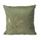 Poduszka 45x45cm welur khaki złote gałązki (522029)