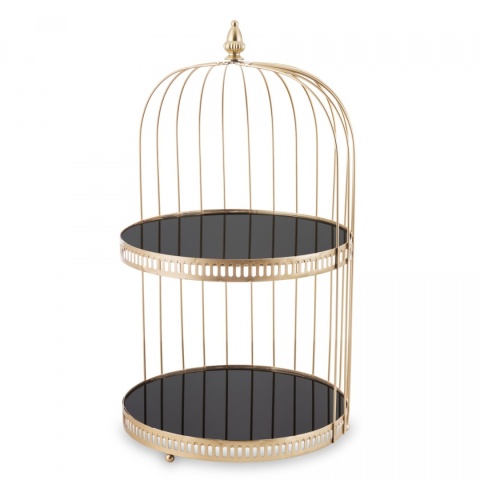 Klatka metalowa złota 50cm otwarta dwa poziomy (144824)-20%