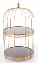Klatka metalowa złota 50cm otwarta dwa poziomy (144824)-20%