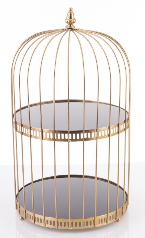 Klatka metalowa złota 50cm otwarta dwa poziomy (144824)-20%
